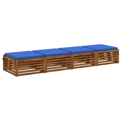 4-Piece Seat Cushions SOEST 4 pcs 100% Polyester Royal Blue