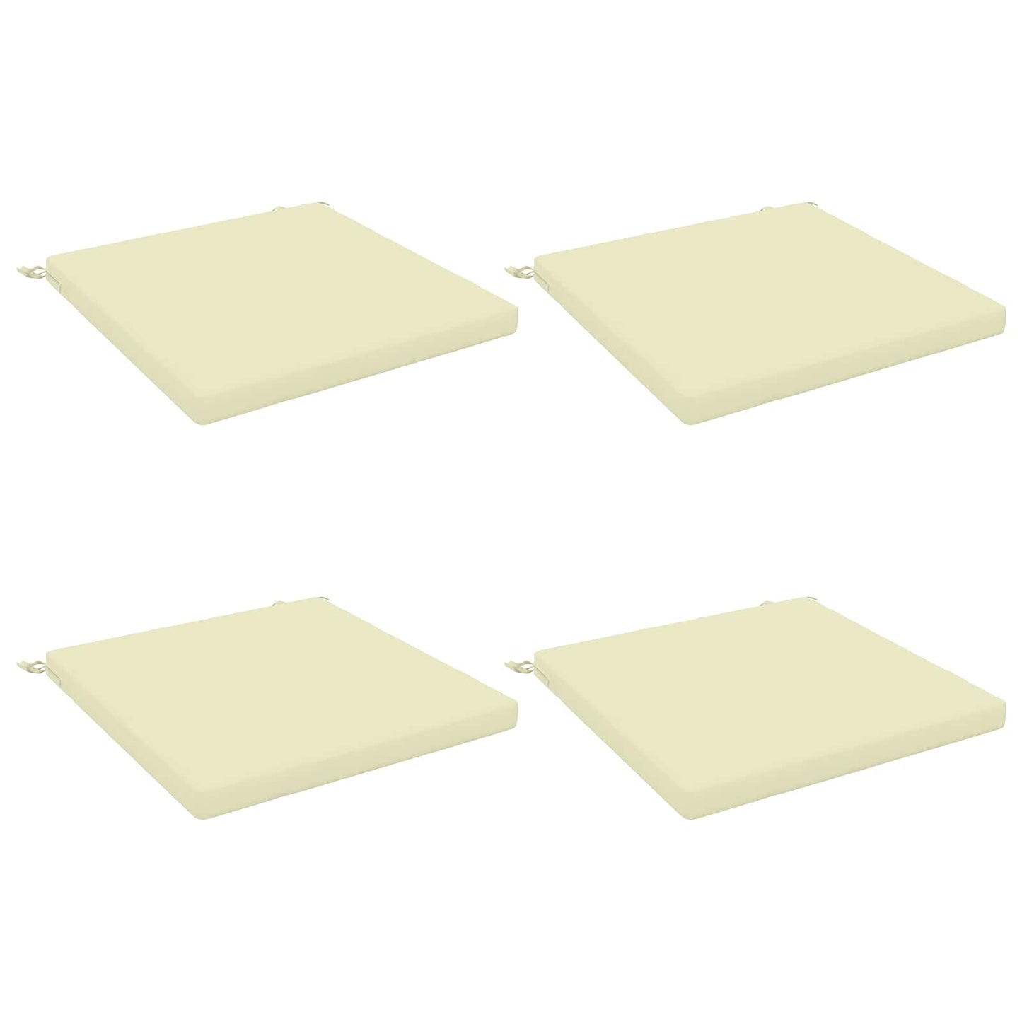 4-Piece Seat Cushions SOEST 4 pcs 100% Polyester Cream