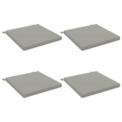 4-Piece Seat Cushions SOEST 4 pcs 100% Polyester Grey