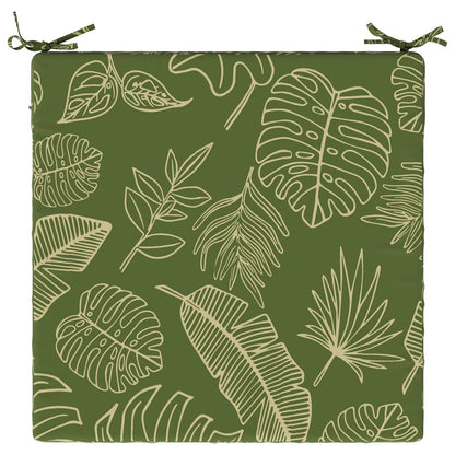 1-Piece Seat Cushion SOEST 100% Polyester Leaf Design