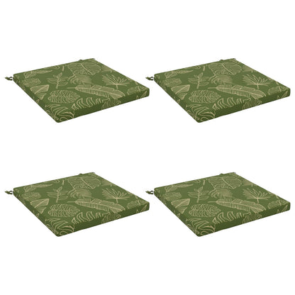 4-Piece Seat Cushions SOEST 4 pcs 100% Polyester Leaf Design