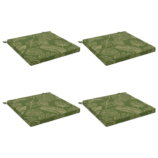 4-Piece Seat Cushions SOEST 4 pcs 100% Polyester Leaf Design
