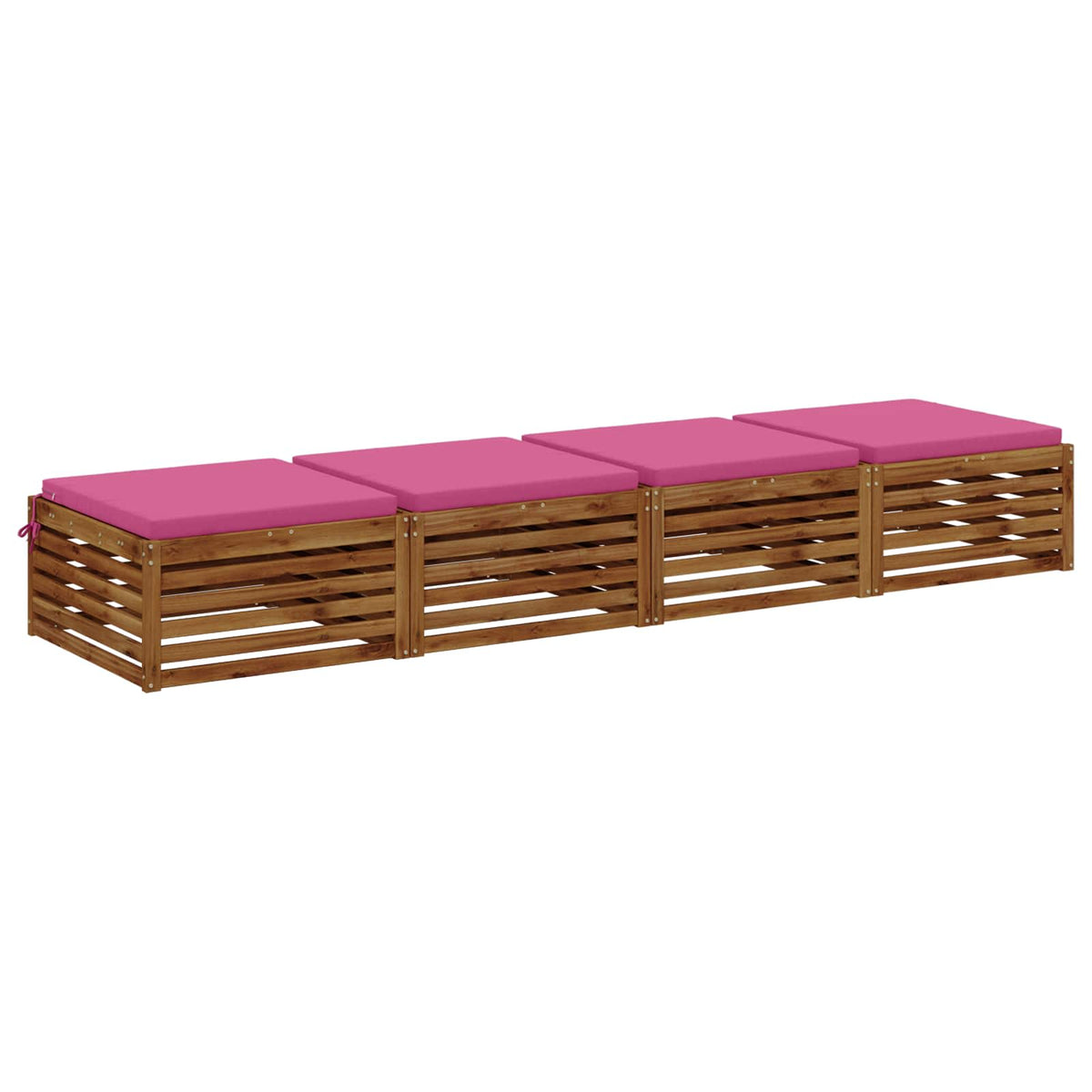 4-Piece Seat Cushions SOEST 4 pcs 100% Polyester Pink