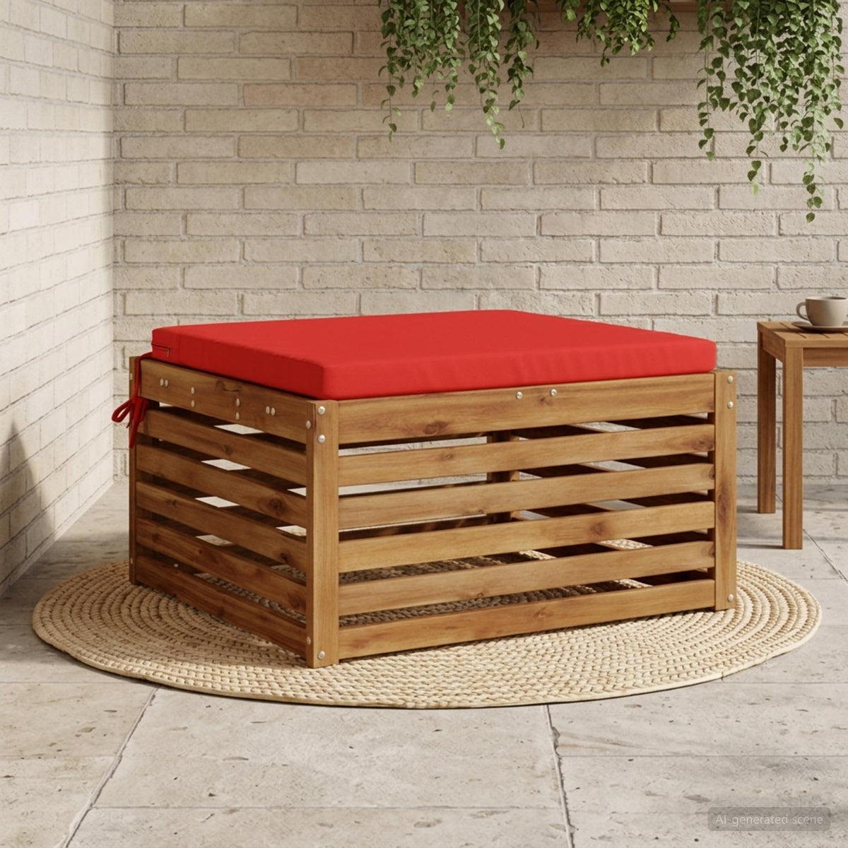 1-Piece Seat Cushion SOEST 100% Polyester Red 60 x 60 x 5 cm