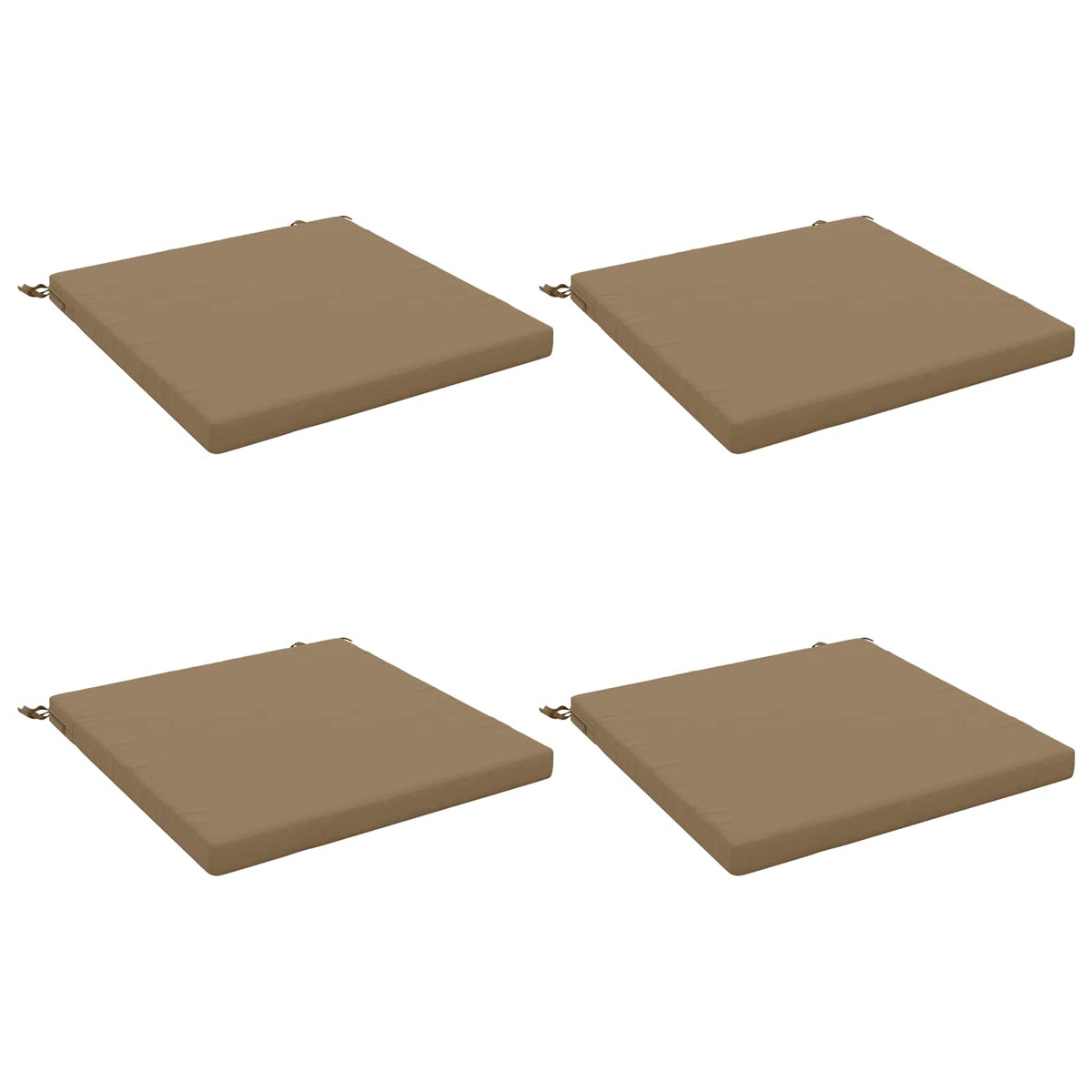 4-Piece Seat Cushions SOEST 4 pcs 100% Polyester Taupe