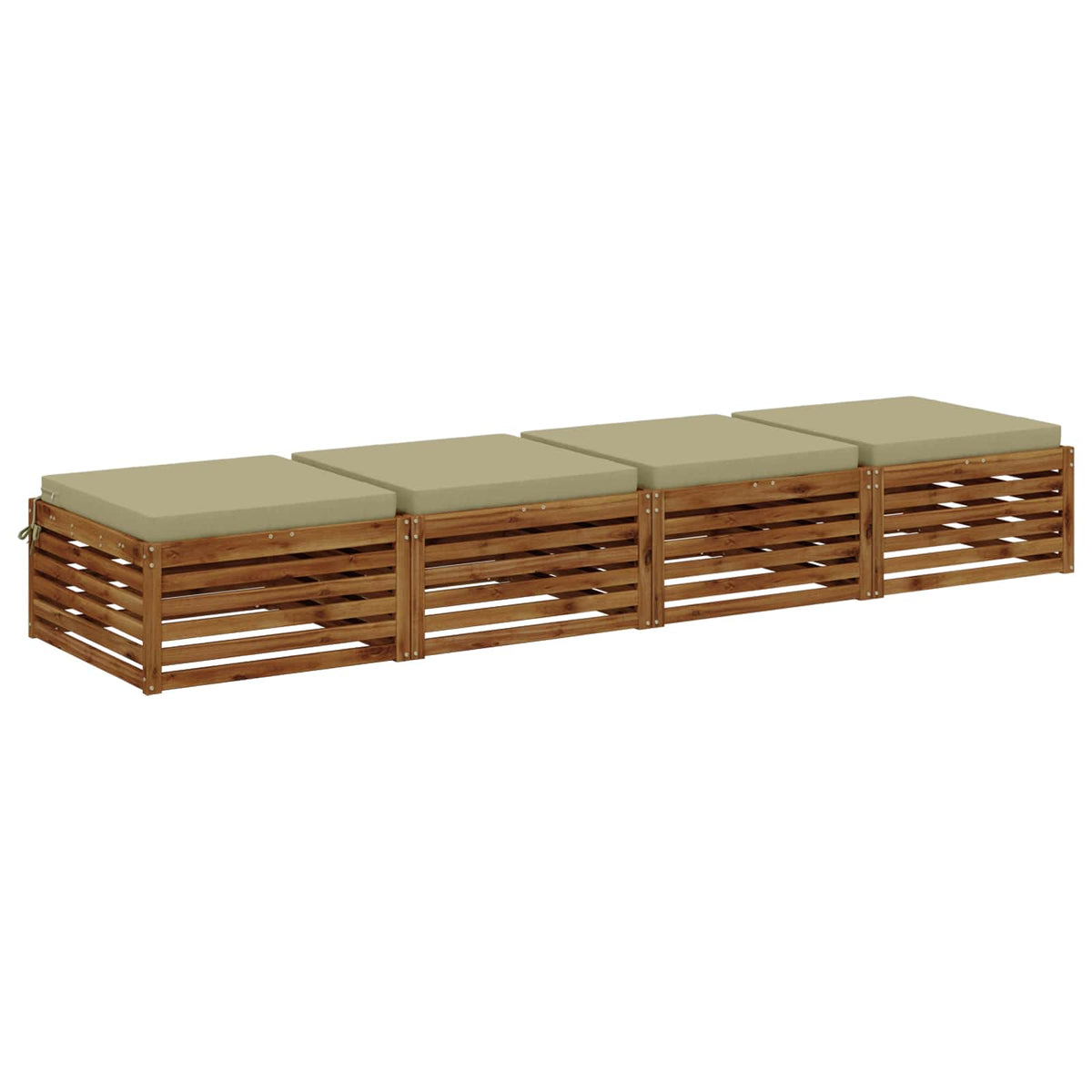 4-Piece Seat Cushions SOEST 4 pcs 100% Polyester Light Green
