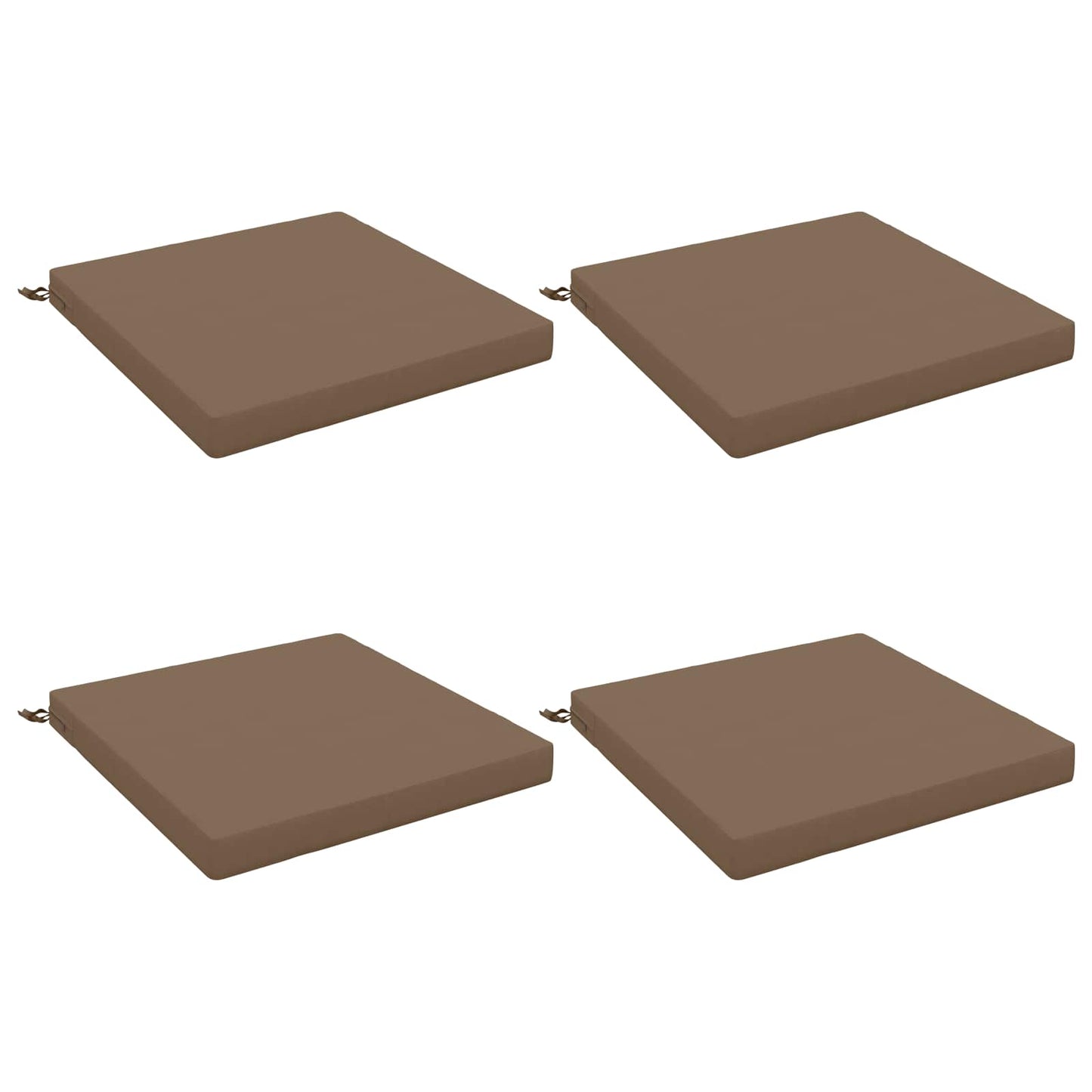 4-Piece Seat Cushions SOEST 4 pcs 100% Polyester Taupe