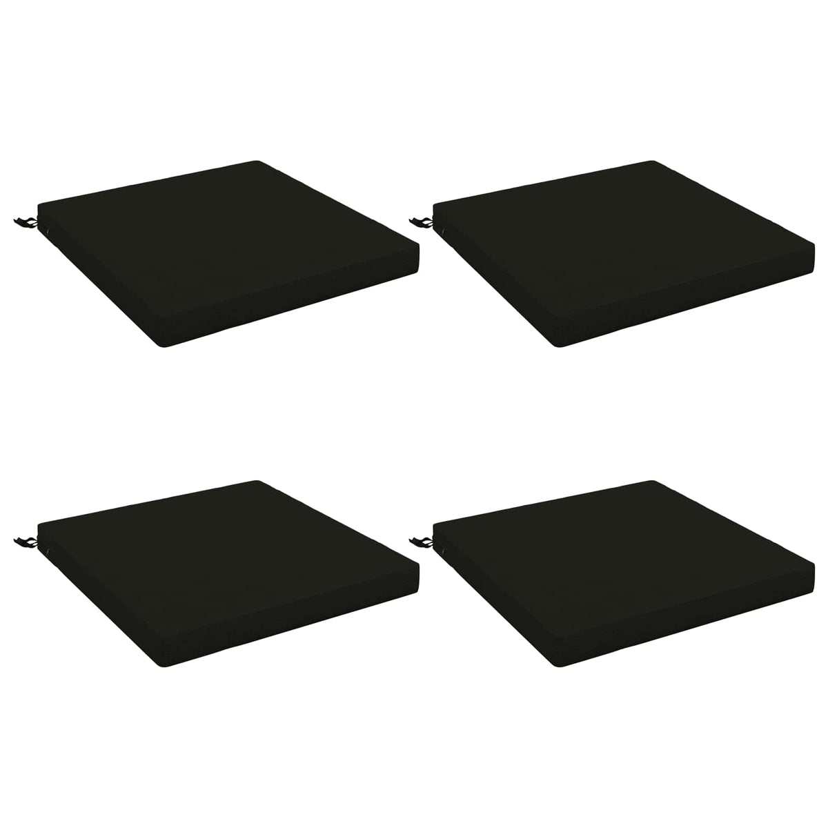 4-Piece Seat Cushions SOEST 4 pcs 100% Polyester Black