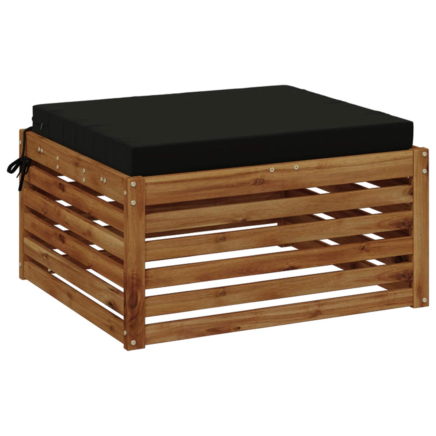 1-Piece Seat Cushion SOEST 100% Polyester Black 60 x 60 x 7 cm