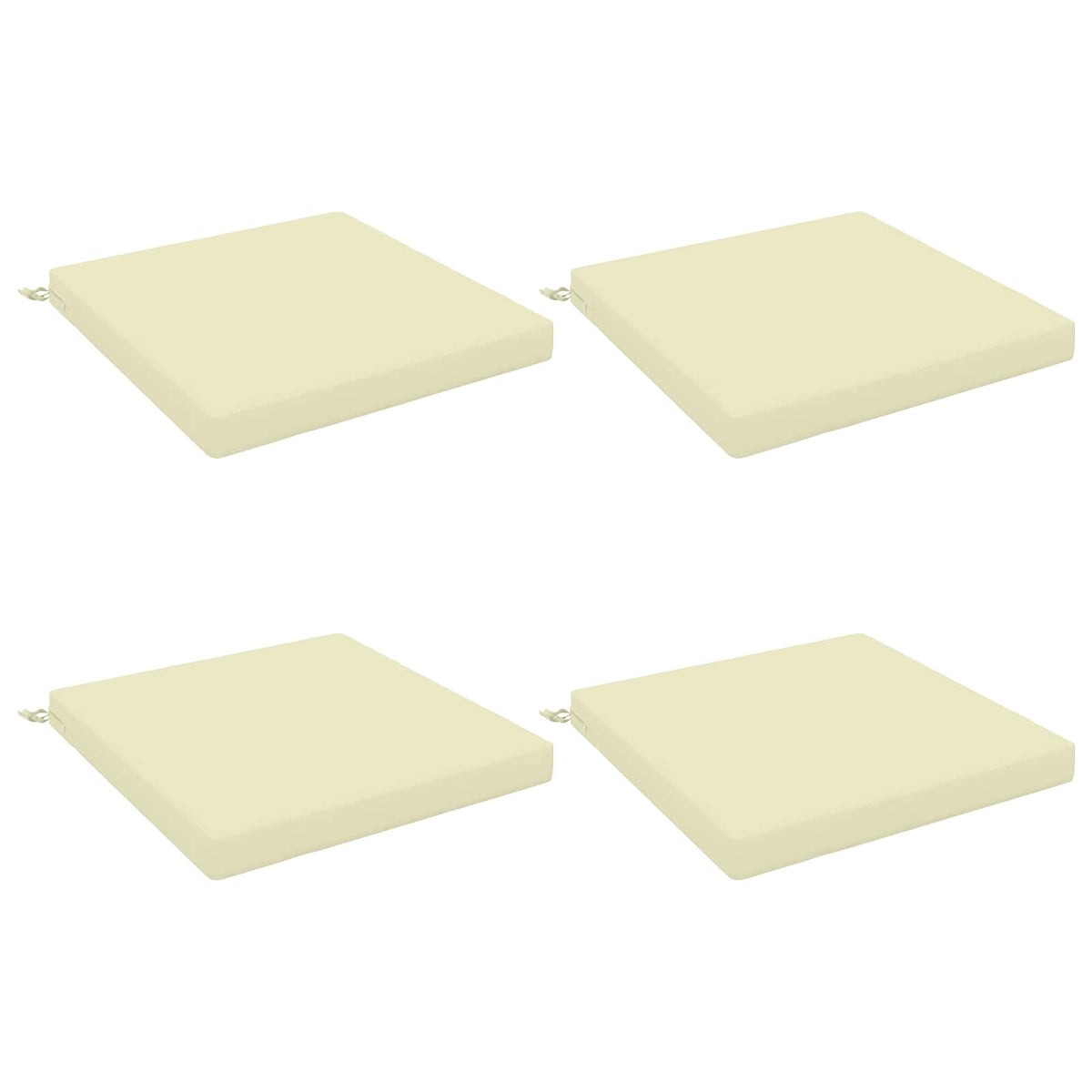 4-Piece Seat Cushions SOEST 4 pcs 100% Polyester Cream