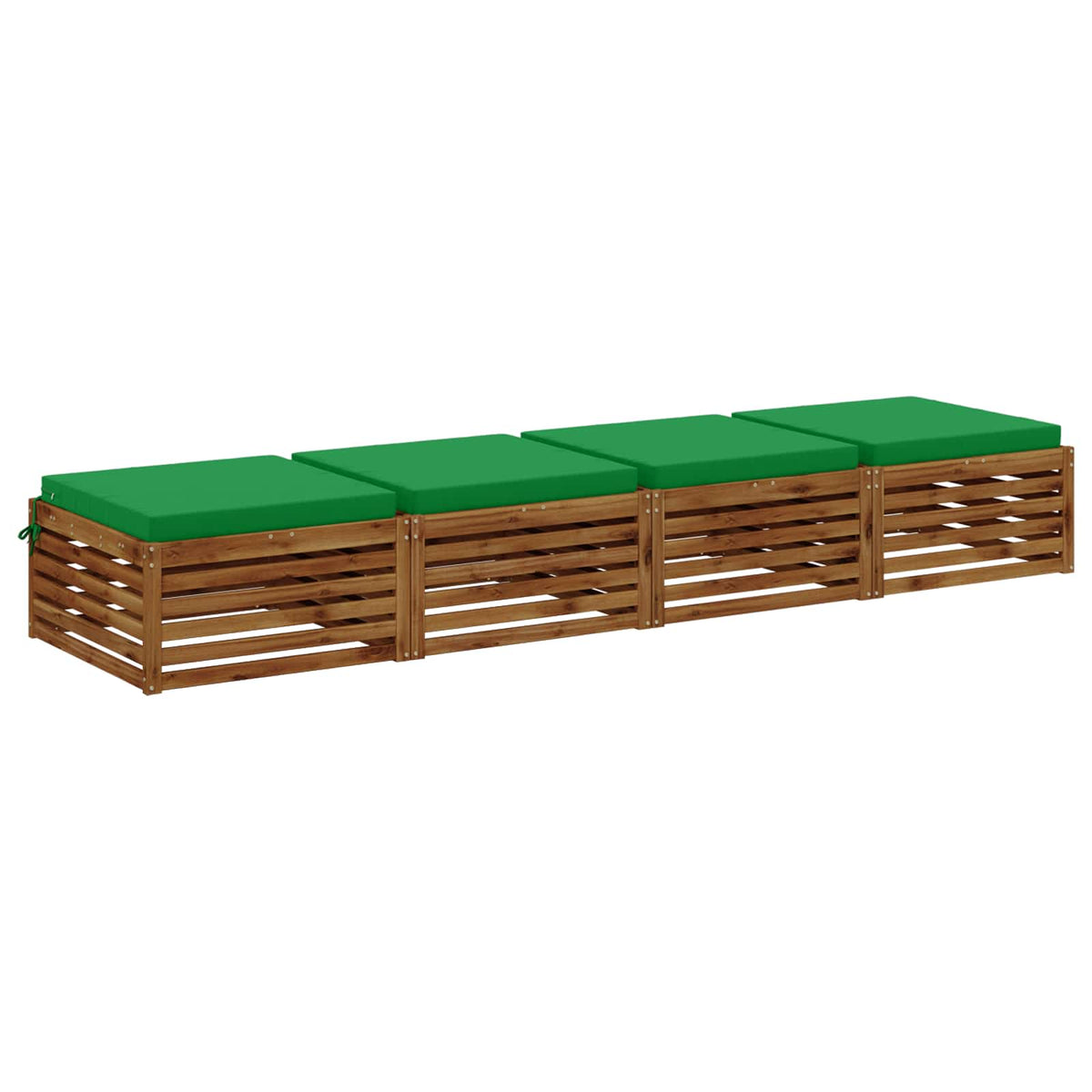 4-Piece Seat Cushions SOEST 4 pcs 100% Polyester Green