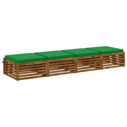 4-Piece Seat Cushions SOEST 4 pcs 100% Polyester Green