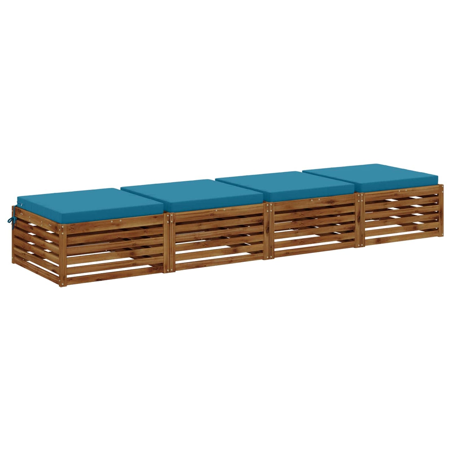 4-Piece Seat Cushions SOEST 4 pcs 100% Polyester Light Blue