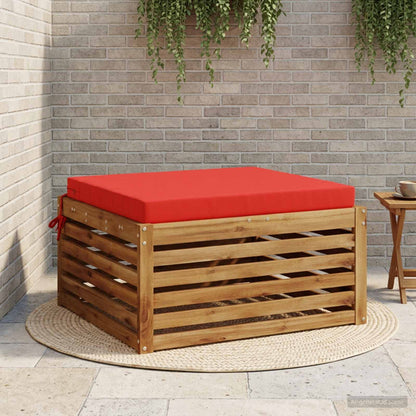 1-Piece Seat Cushion SOEST 100% Polyester Red 80 x 80 x 7 cm