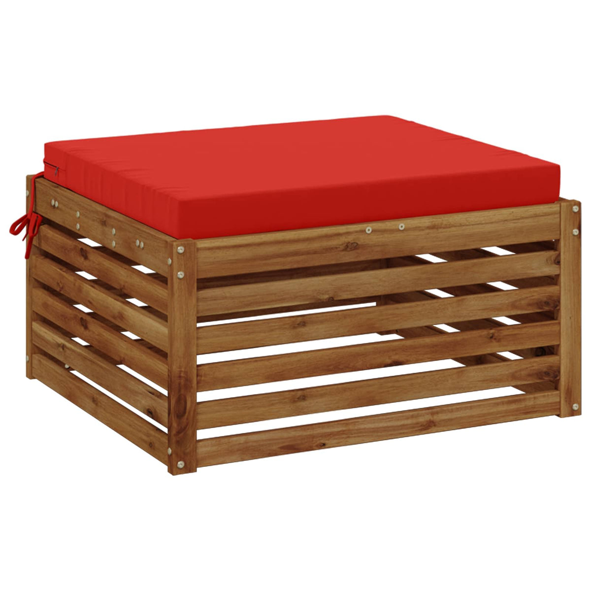 1-Piece Seat Cushion SOEST 100% Polyester Red 60 x 60 x 7 cm