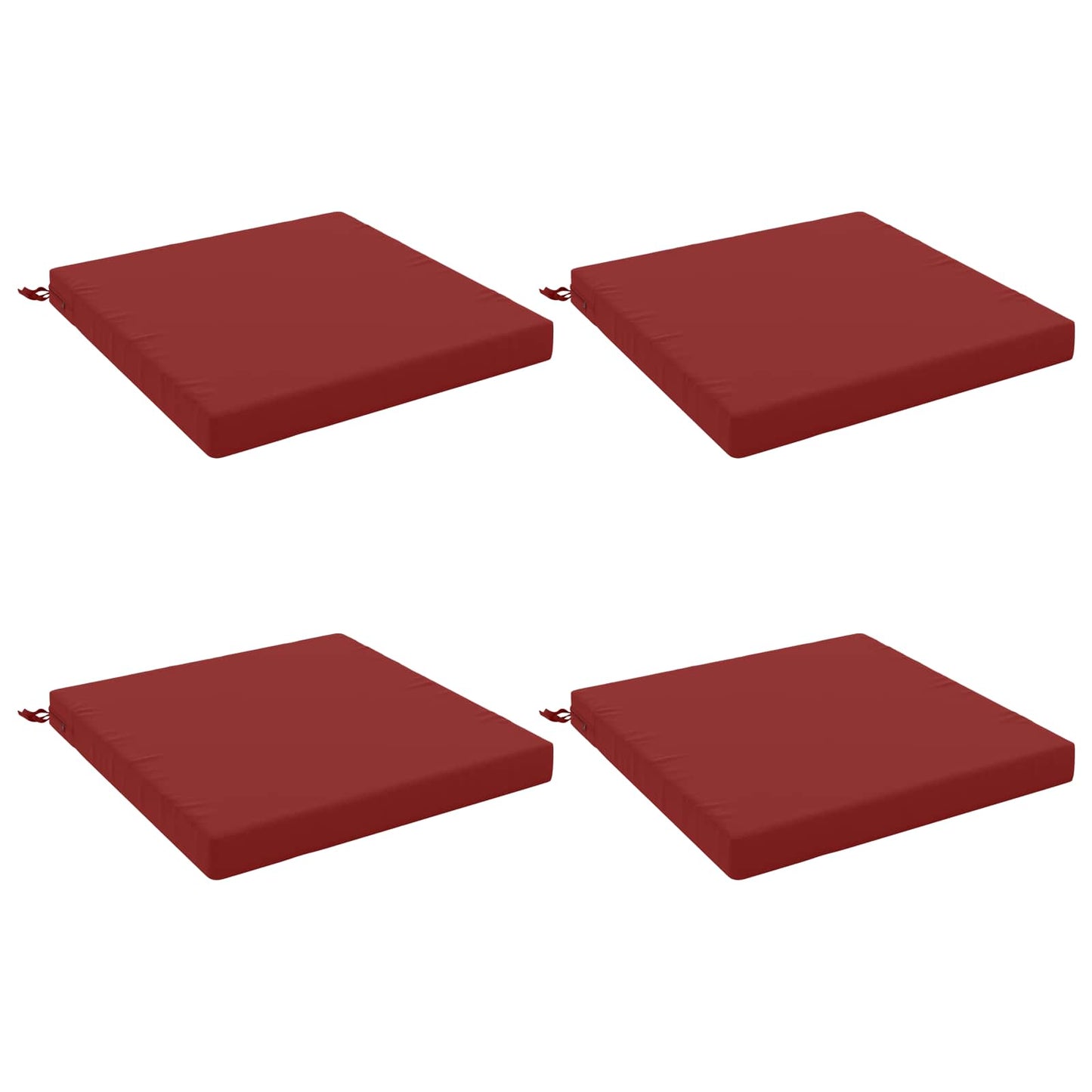 4-Piece Seat Cushions SOEST 4 pcs 100% Polyester Wine Red