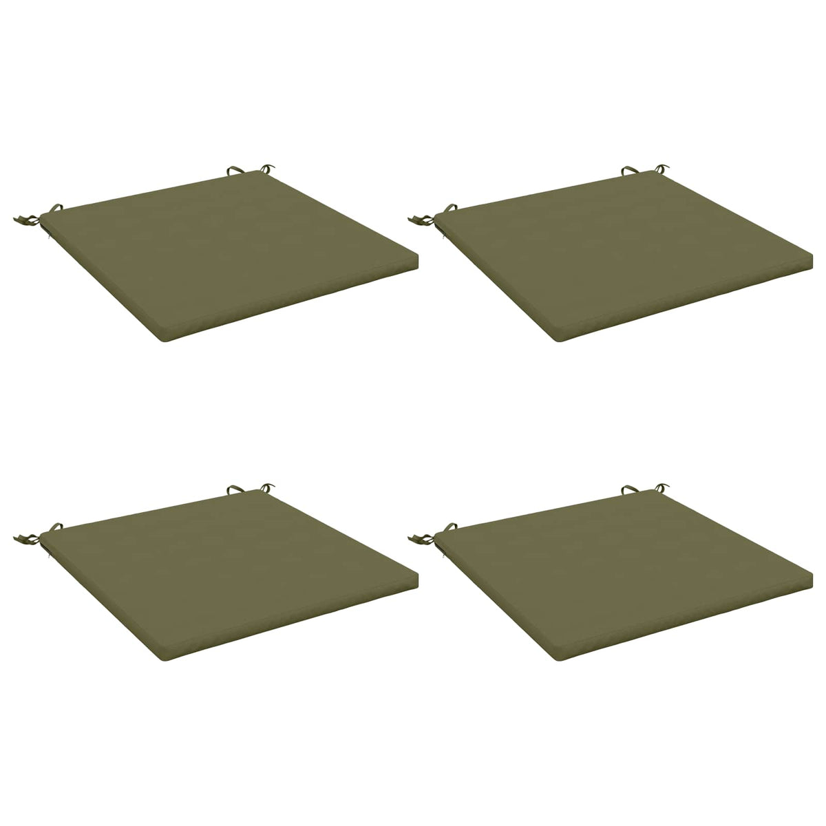 4-Piece Seat Cushions SOEST 4 pcs 100% Polyester Olive Green