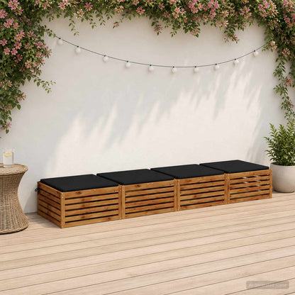 4-Piece Seat Cushions SOEST 4 pcs 100% Polyester Black