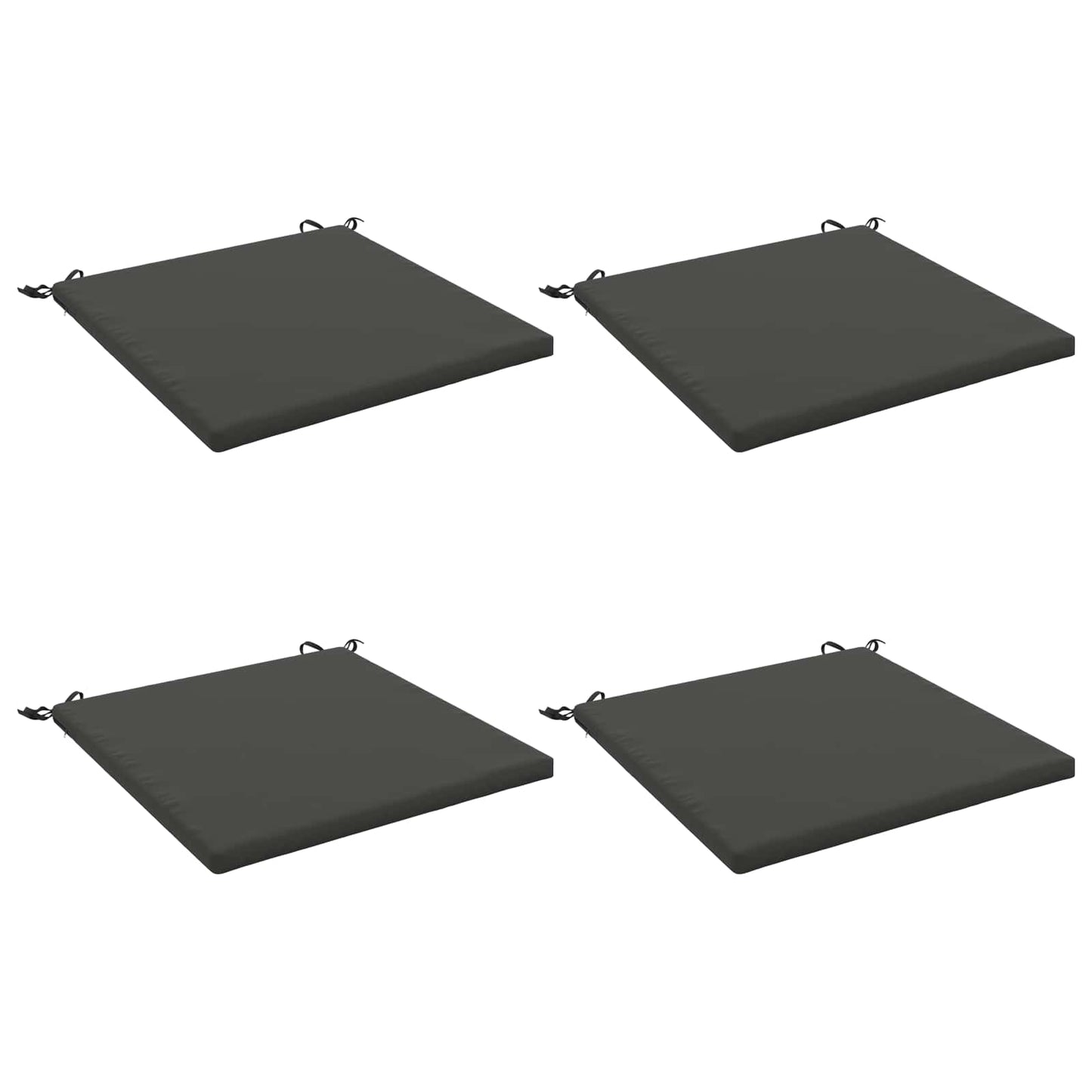 4-Piece Seat Cushions SOEST 4 pcs 100% Polyester Anthracite