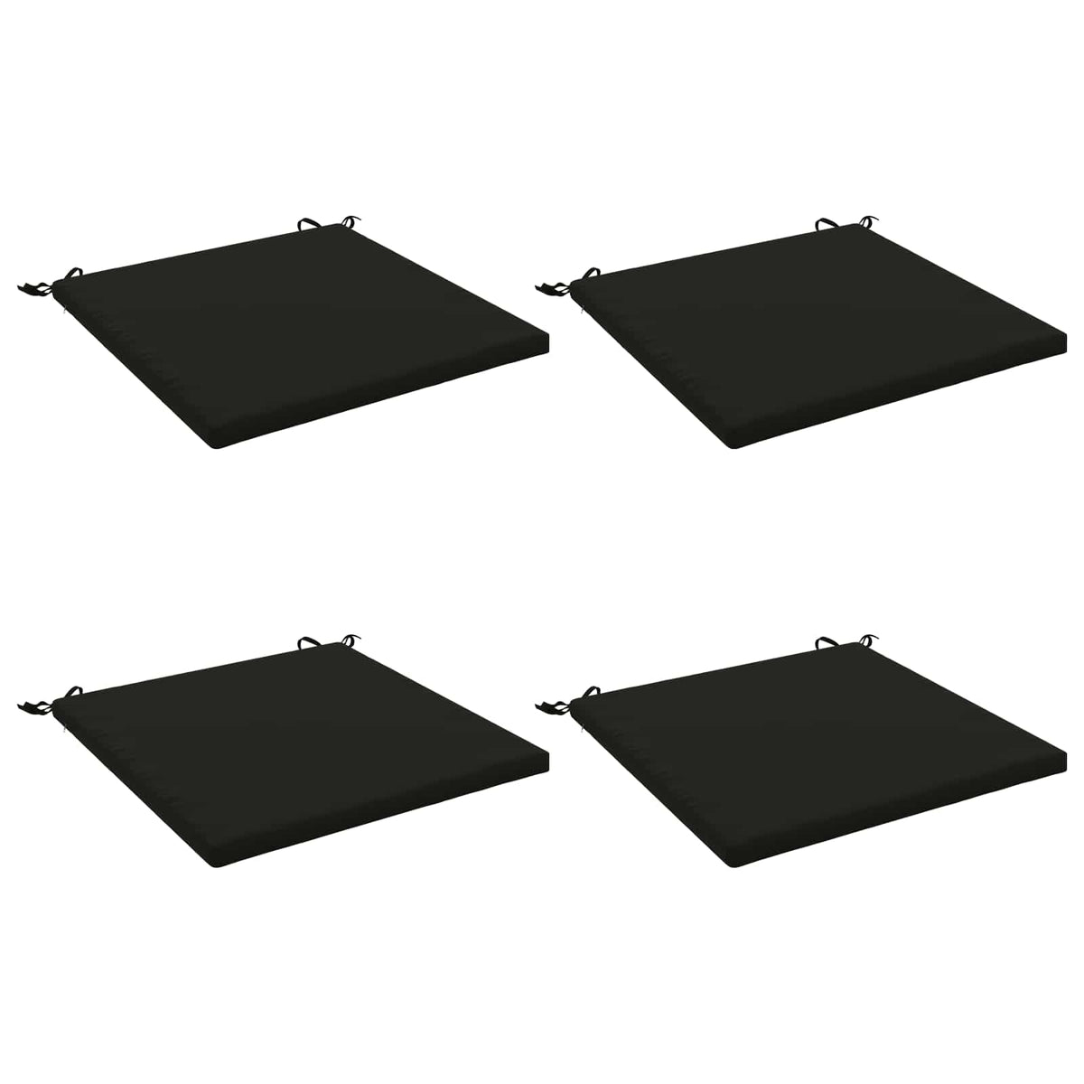 4-Piece Seat Cushions SOEST 4 pcs 100% Polyester Black