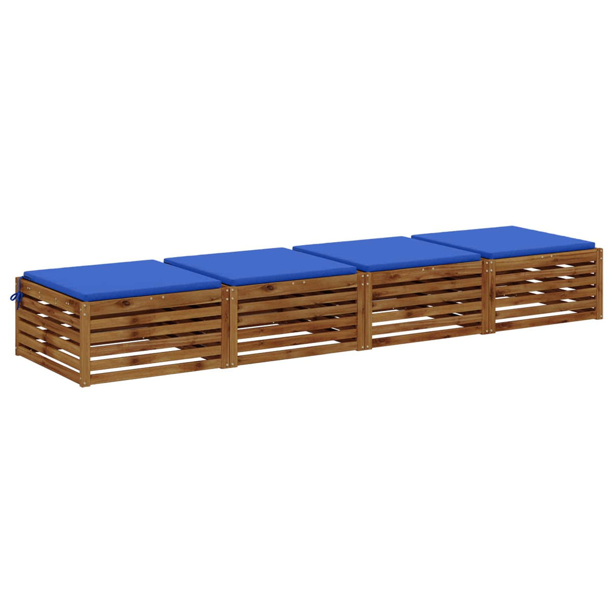 4-Piece Seat Cushions SOEST 4 pcs 100% Polyester Royal Blue