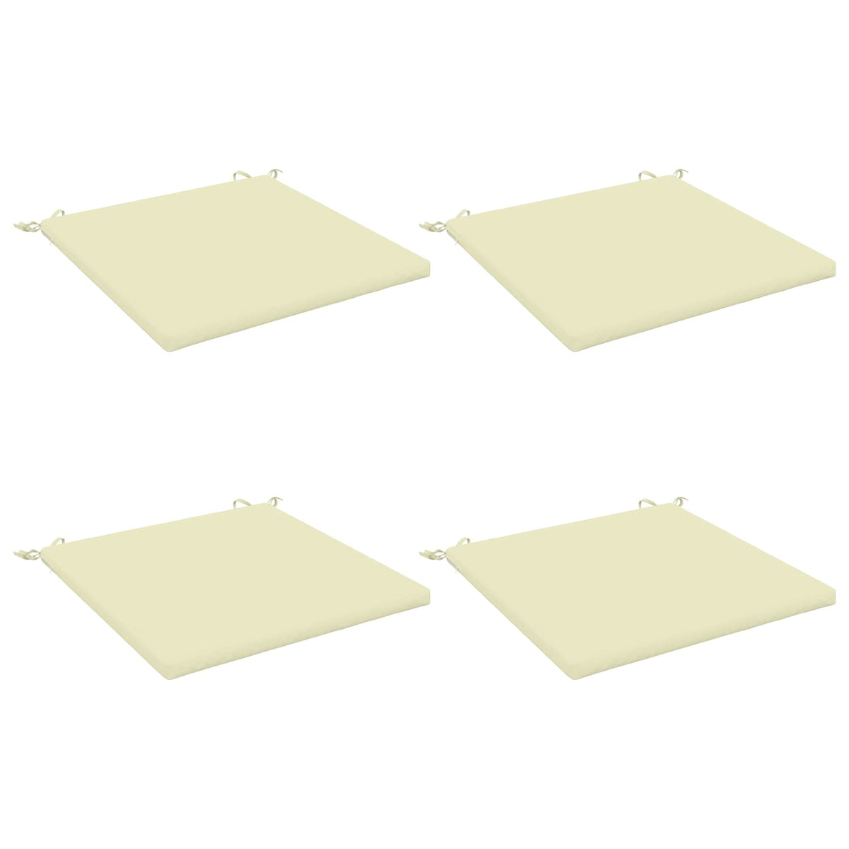 4-Piece Seat Cushions SOEST 4 pcs 100% Polyester Cream