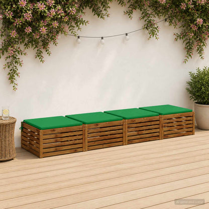 4-Piece Seat Cushions SOEST 4 pcs 100% Polyester Green