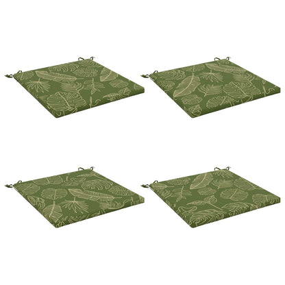 4-Piece Seat Cushions SOEST 4 pcs 100% Polyester Leaf Design
