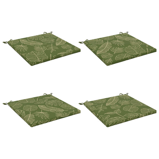 4-Piece Seat Cushions SOEST 4 pcs 100% Polyester Leaf Design