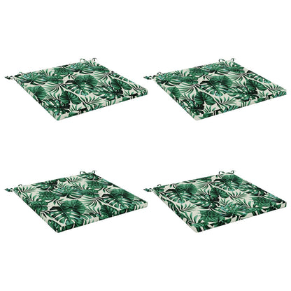 4-Piece Seat Cushions SOEST 4 pcs 100% Polyester Leaf Pattern