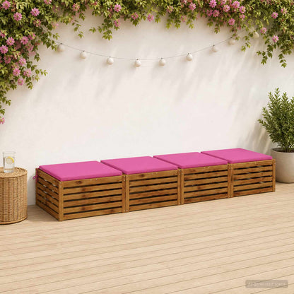 4-Piece Seat Cushions SOEST 4 pcs 100% Polyester Pink