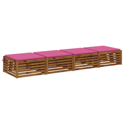4-Piece Seat Cushions SOEST 4 pcs 100% Polyester Pink