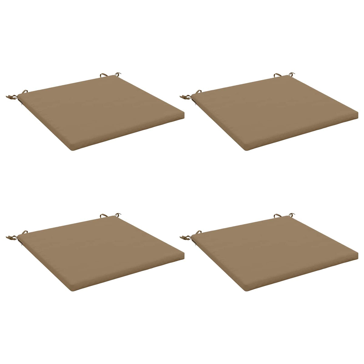 4-Piece Seat Cushions SOEST 4 pcs 100% Polyester Taupe