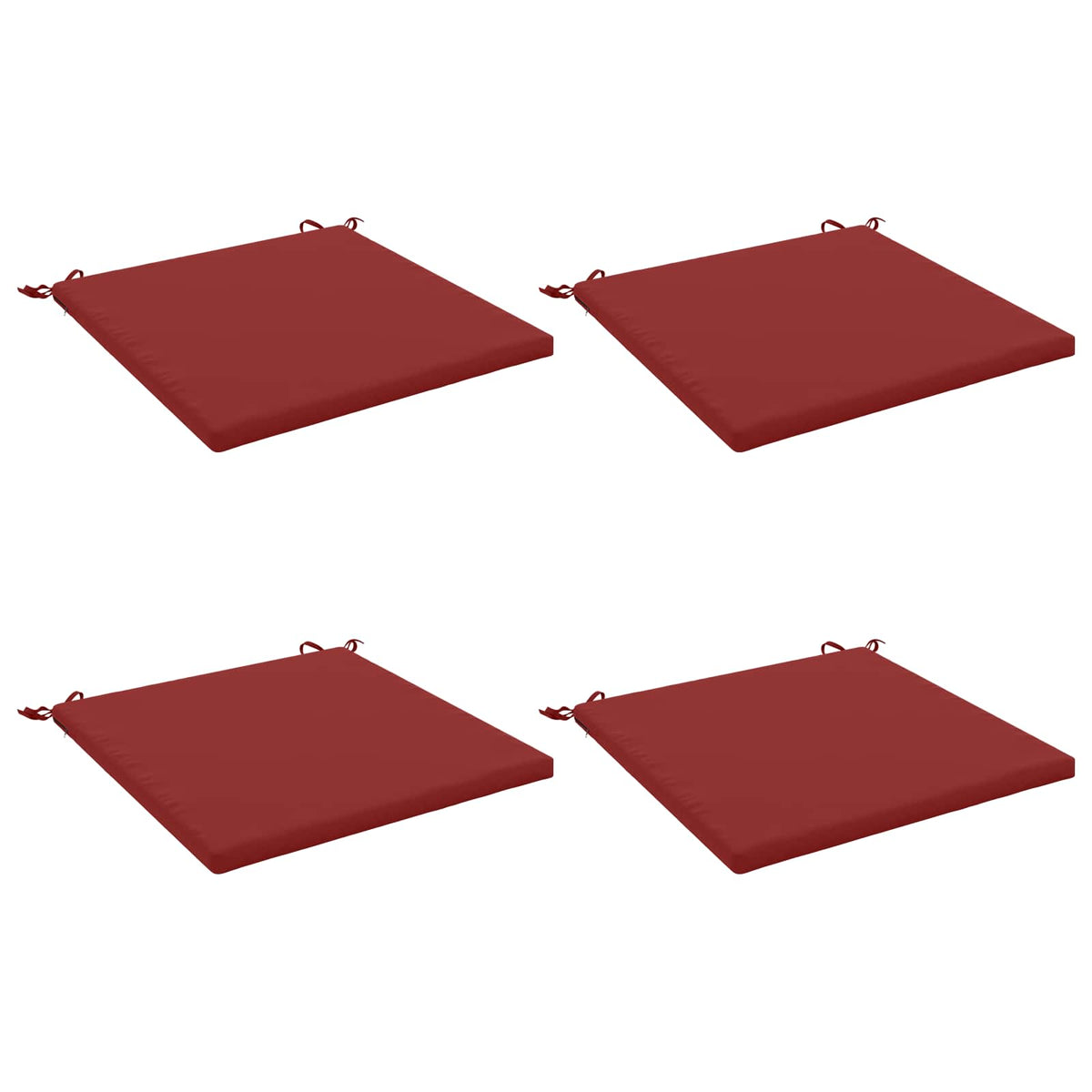 4-Piece Seat Cushions SOEST 4 pcs 100% Polyester Wine Red