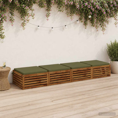 4-Piece Seat Cushions SOEST 4 pcs 100% Polyester Olive Green