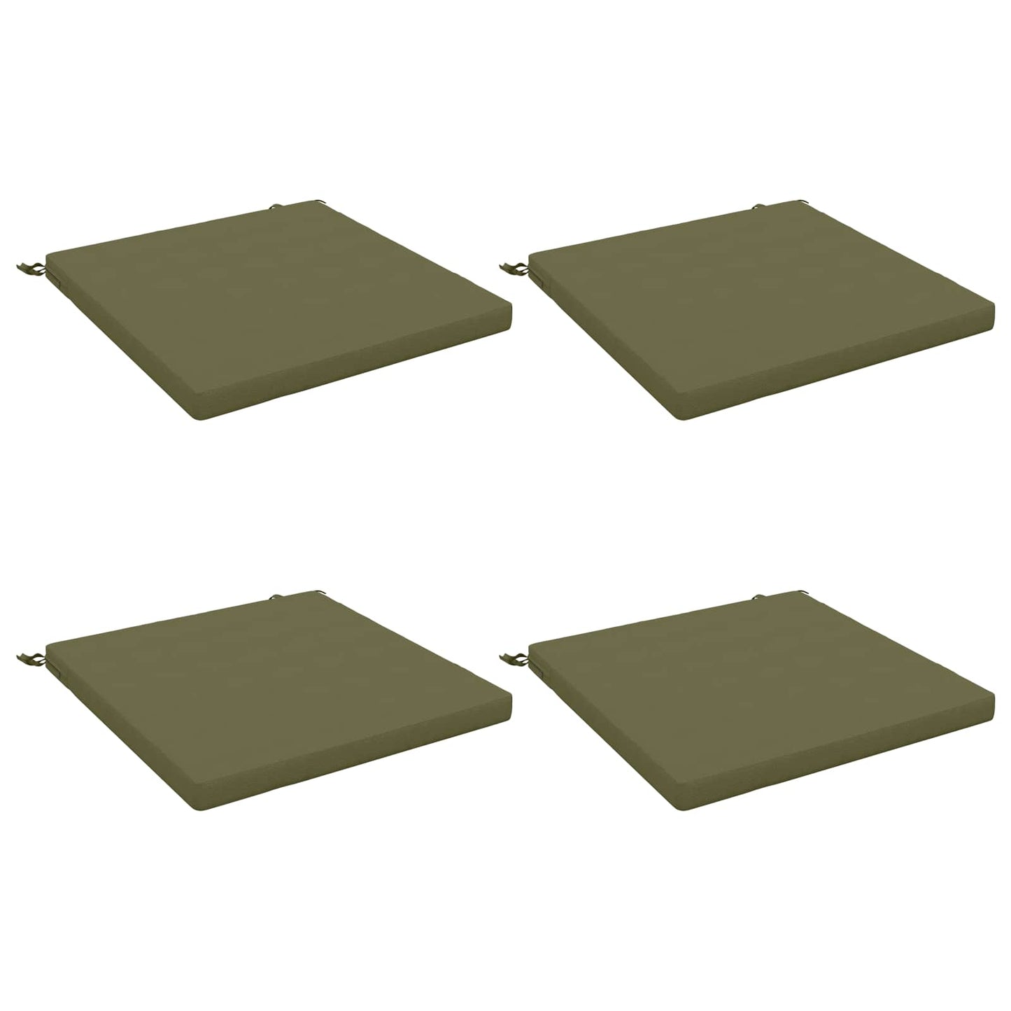 4-Piece Seat Cushions SOEST 4 pcs 100% Polyester Olive Green
