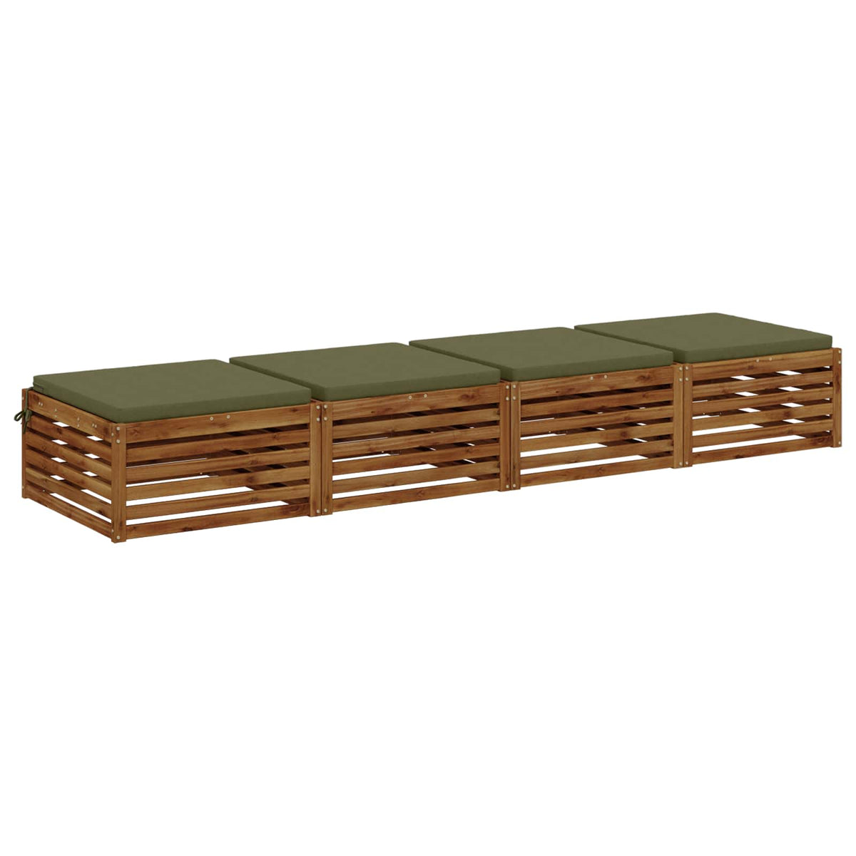4-Piece Seat Cushions SOEST 4 pcs 100% Polyester Olive Green