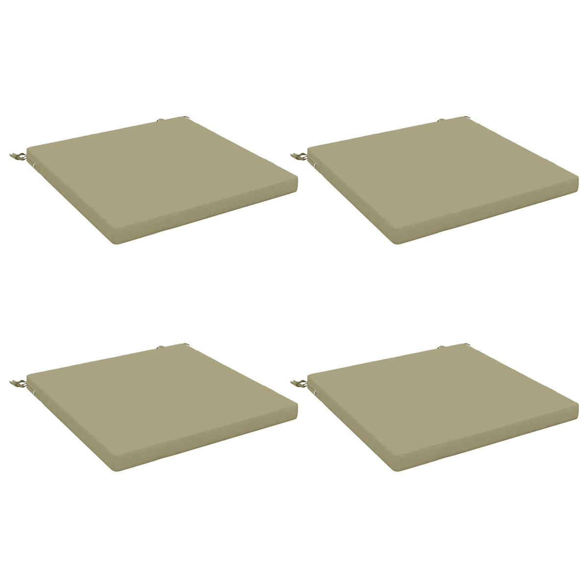 4-Piece Seat Cushions SOEST 4 pcs 100% Polyester Light Green