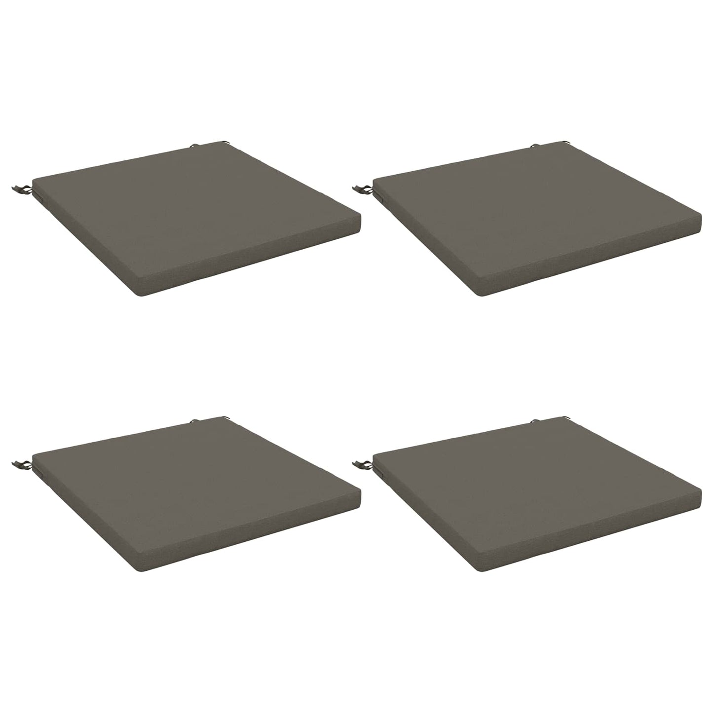 4-Piece Seat Cushions SOEST 4 pcs 100% Polyester Grey
