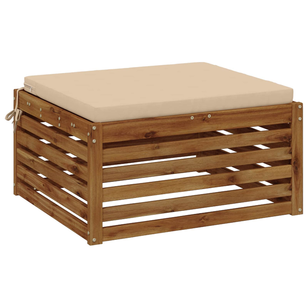 1-Piece Seat Cushion SOEST 100% Polyester Cream 70 x 70 x 5 cm