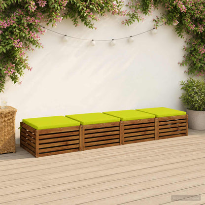 4-Piece Seat Cushions SOEST 4 pcs 100% Polyester Bright Green