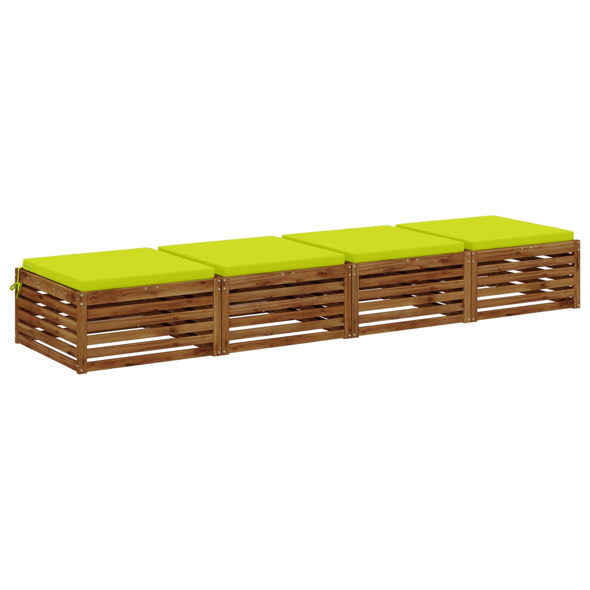 4-Piece Seat Cushions SOEST 4 pcs 100% Polyester Bright Green