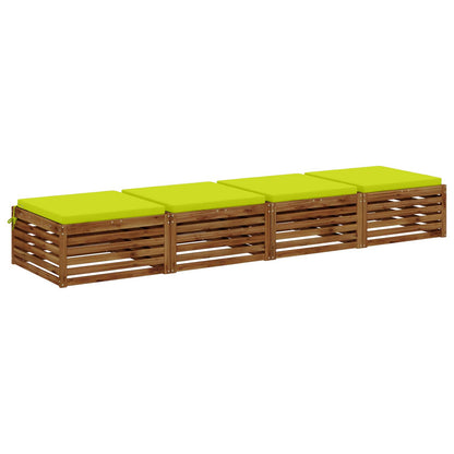 4-Piece Seat Cushions SOEST 4 pcs 100% Polyester Bright Green