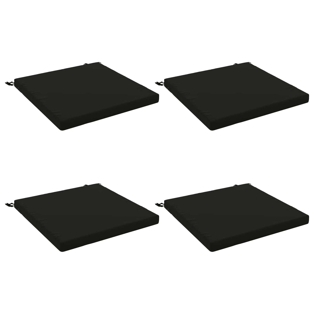 4-Piece Seat Cushions SOEST 4 pcs 100% Polyester Black