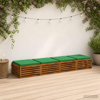 4-Piece Seat Cushions SOEST 4 pcs 100% Polyester Green