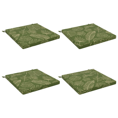4-Piece Seat Cushions SOEST 4 pcs 100% Polyester Leaf Design