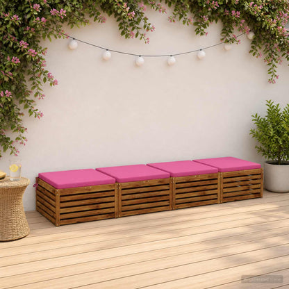 4-Piece Seat Cushions SOEST 4 pcs 100% Polyester Pink