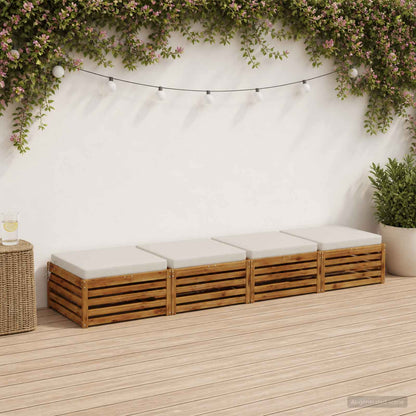 4-Piece Seat Cushions SOEST 4 pcs 100% Polyester White