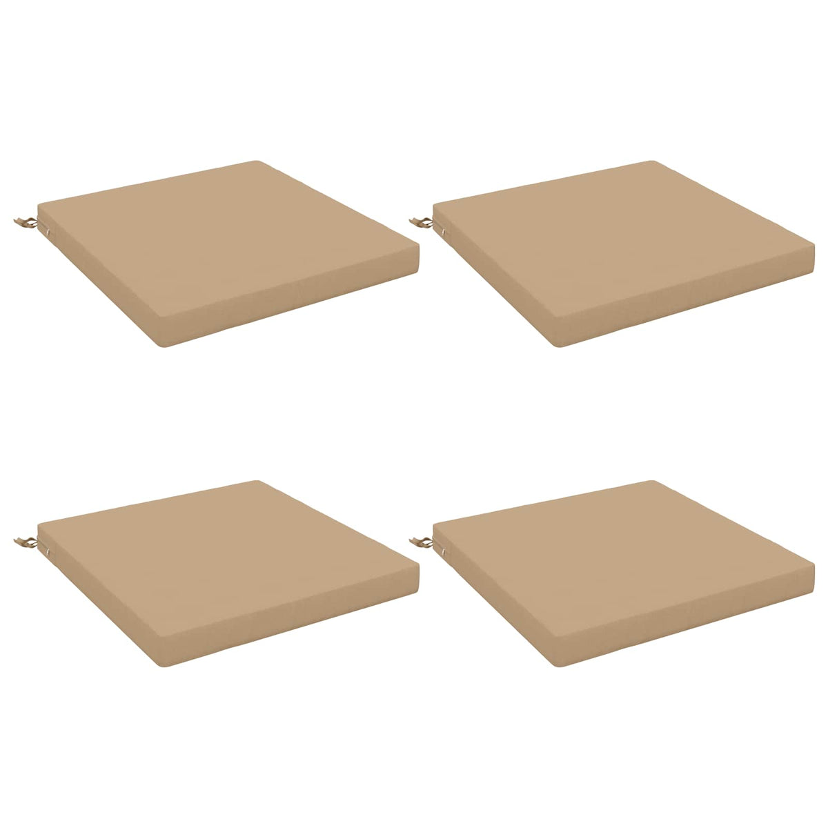 4-Piece Seat Cushions SOEST 4 pcs 100% Polyester Sand