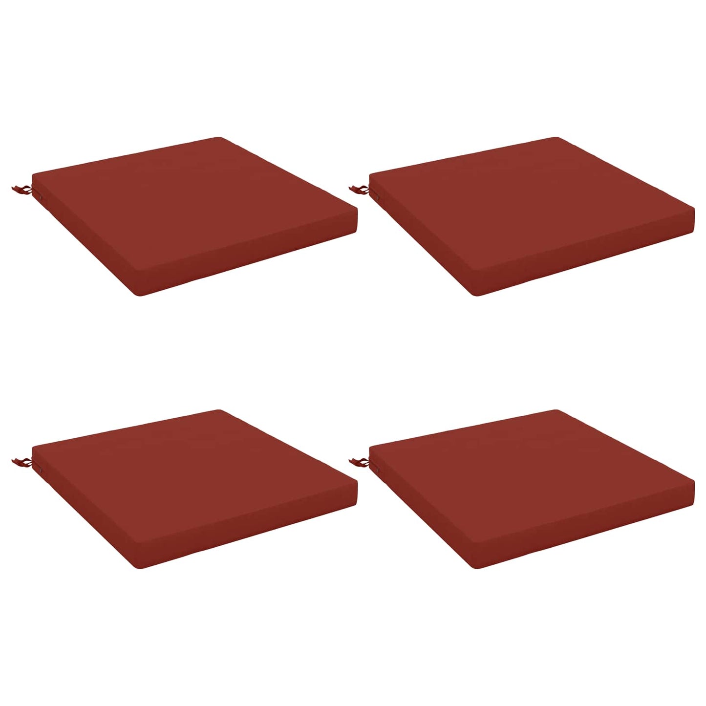 4-Piece Seat Cushions SOEST 4 pcs 100% Polyester Red
